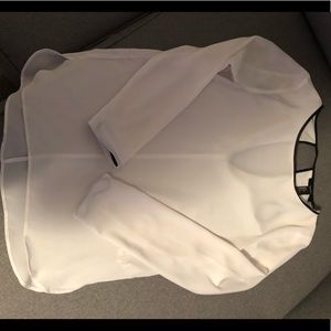 Forever 21 blouse with leather trim